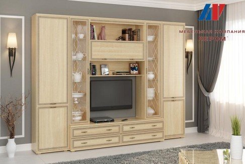 Модульная гостиная Карина 19 ясень асахи